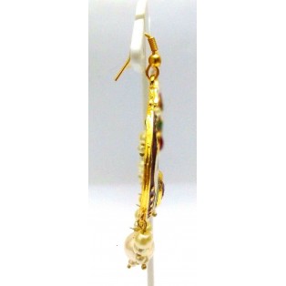 Meenakari Minakari Enamel Jhumka Jhumki Handmade Earrings Jewelry Drop Long E3